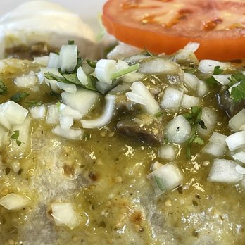 Taquería el Kiosko - Close up on the salsa verde burrito - Mexican Near Me - Oak Harbor, Washington