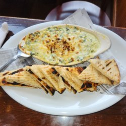 Logan's Irish Pub - Spinach Dip With Toasted Pita. A Little Bland But Some Salt Makes This OK.