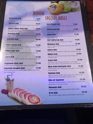 Menu photo 2 Midori Sushi Highland Park, NJ