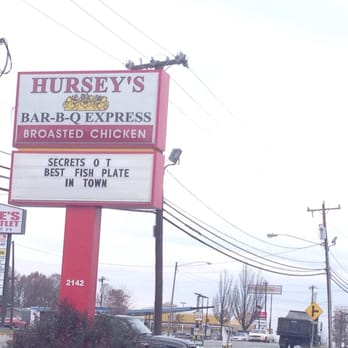 Hursey's Bar-B-Q - Nice sign at this location. Fish here is excellent, try the popcorn Shrimp & the Fried Chicken, too. - Barbeque Near Me - Burlington, North Carolina Hursey's Bar-B-Q - Nice sign at this location. Fish here is excellent, try the popcorn Shrimp & the Fried Chicken, too. - Barbeque Near Me - Burlington, North Carolina