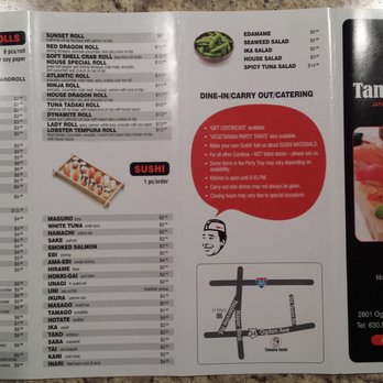 Tanaka Sushi - Tanaka Menu. (as of Jan 2017) - Korean Near Me - Lisle, Illinois Tanaka Sushi - Tanaka Menu. (as of Jan 2017) - Korean Near Me - Lisle, Illinois