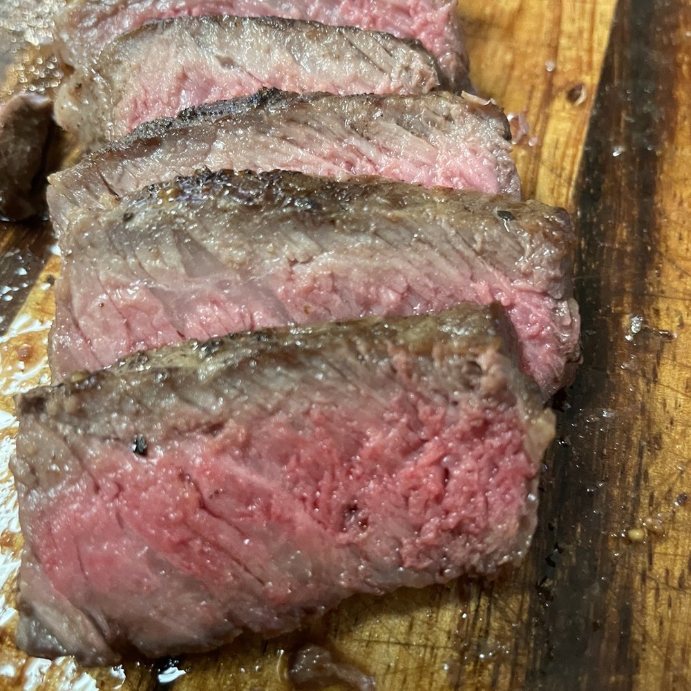 Burt's Butcher Shop - Ribeye steak cooked.....Melted in my mouth. If I had no teeth, I could gum this with ease. Lol - Meat Shops Near Me - Columbus, Georgia Burt's Butcher Shop - Ribeye steak cooked.....Melted in my mouth. If I had no teeth, I could gum this with ease. Lol - Meat Shops Near Me - Columbus, Georgia