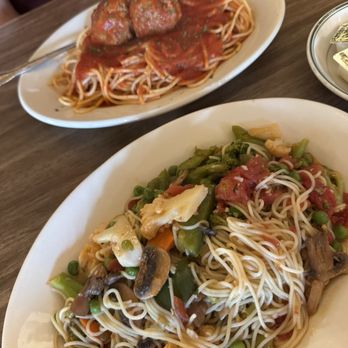 Caffe Roma - Pasta primavera and spaghetti and meatballs - Italian Near Me - Cleveland, Ohio