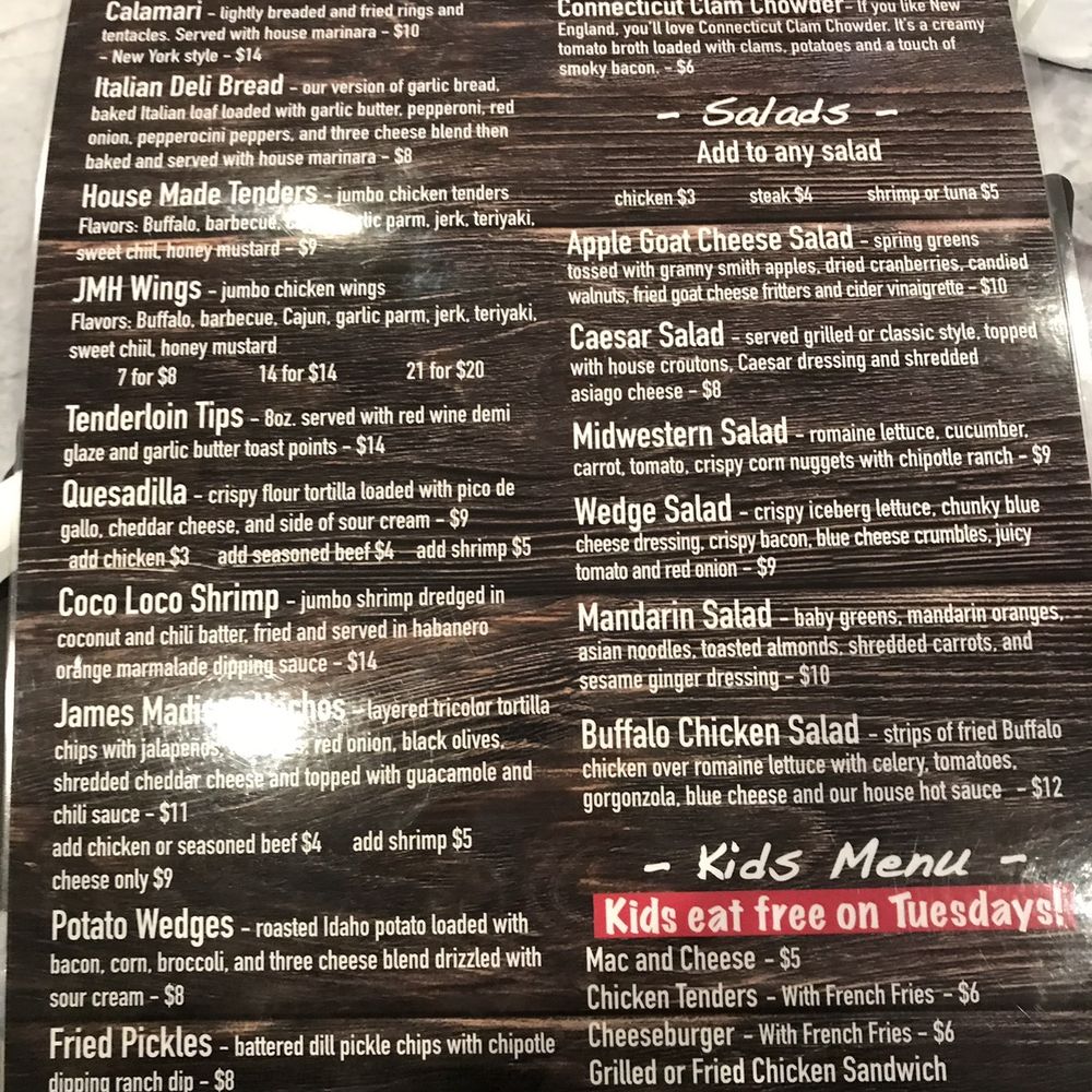 James Madison's Pub - Menu - American Near Me - Madison, Connecticut James Madison's Pub - Menu - American Near Me - Madison, Connecticut