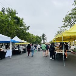Pomona Farmers Market - 6/1/24 It's packed compared to all the other times I visited this Pomona fmr mkt. WIC vouchers are being distributed today
