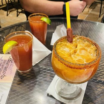 Moreno's - 2 micheladas and a Mangonada on the rocks - Mexican Near Me - Orange, California