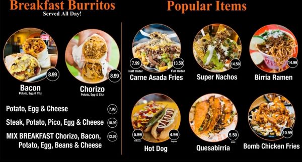Menu photo 1 Taco Exxpress Fair Oaks, CA
