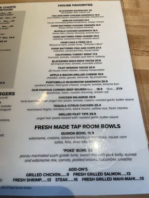 Menu photo 1 The Tap Room at Dubsdread Orlando, FL Menu photo 1 The Tap Room at Dubsdread Orlando, FL