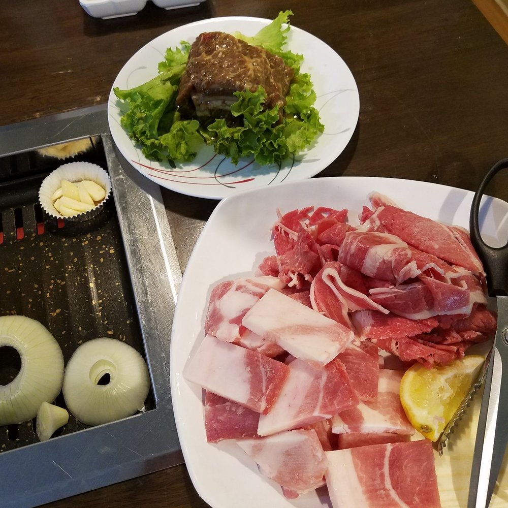 Spoon Bunsik - This is the pork, brisket, and kalbi! Huge servings. - Korean Near Me - Ewa Beach, Hawaii