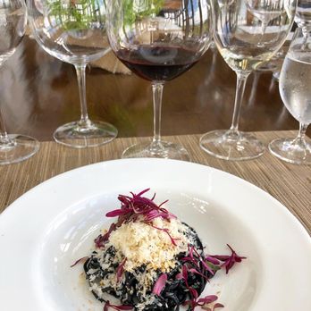 Chalk Hill Estate Vineyards - Truffle squid pasta paired with a wonderful red - Wine Tasting Room Near Me - Healdsburg, California Chalk Hill Estate Vineyards - Truffle squid pasta paired with a wonderful red - Wine Tasting Room Near Me - Healdsburg, California