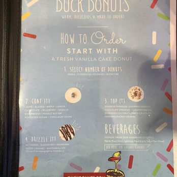 Duck Donuts - First donut menu page - Donuts Near Me - Las Vegas, Nevada