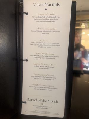 Menu photo 1 Velvet Bar Las Vegas, NV Menu photo 1 Velvet Bar Las Vegas, NV
