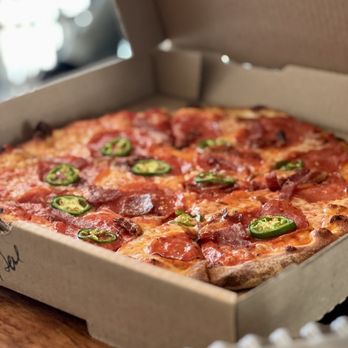 LouEddie's Pizza - Slide peak with added jalapeños!!!! So good! - Pizza Near Me - Skyforest, California LouEddie's Pizza - Slide peak with added jalapeños!!!! So good! - Pizza Near Me - Skyforest, California