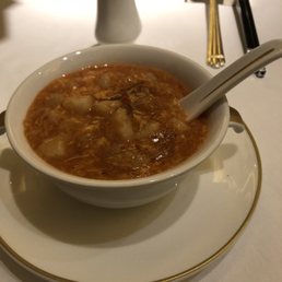 Seafood hot and sour soup.