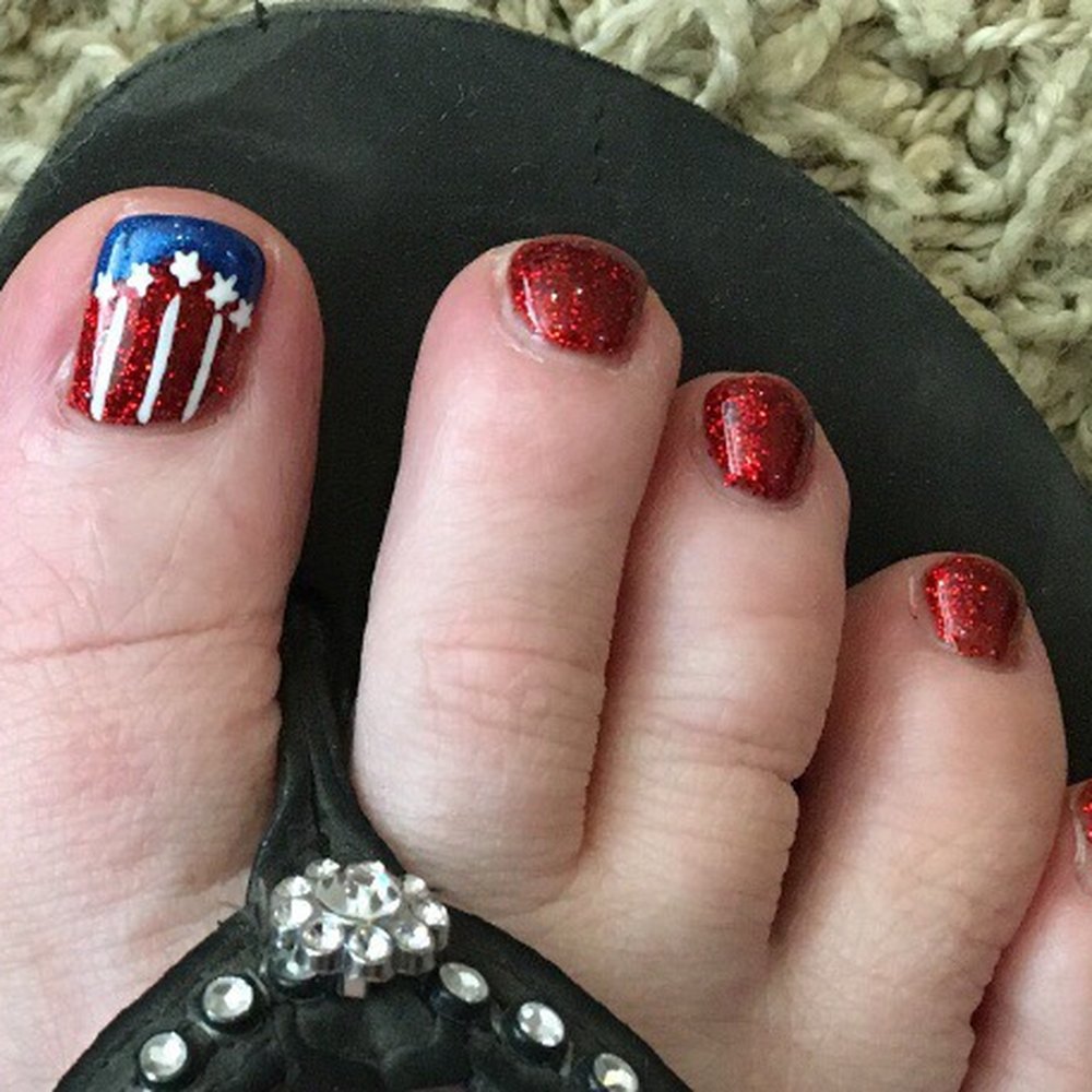 City Nails & Spa - 4th of July Toe Nails by Daniel - Nail Salons Near Me - Eugene, Oregon