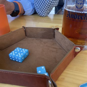 Radhaus - Playing dice and drinking beer - German Near Me - San Francisco, California Radhaus - Playing dice and drinking beer - German Near Me - San Francisco, California