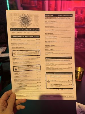 Menu photo 1 Helium Comedy Club / Elements Bar & Grille Buffalo, NY