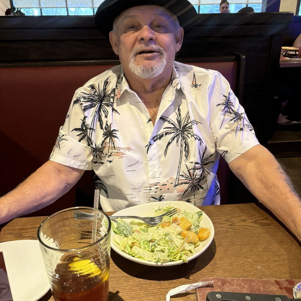 Gary with his Cesar salad Gary with his Cesar salad