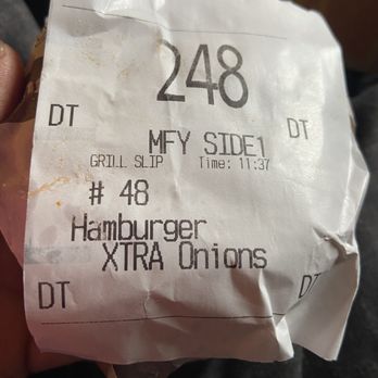 McDonald's - the receipt for the hamburger - Burgers Near Me - Alabaster, Alabama McDonald's - the receipt for the hamburger - Burgers Near Me - Alabaster, Alabama