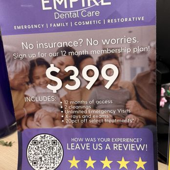 Empire Dental Care - Uninsured program - General Dentistry Near Me - Webster, New York Empire Dental Care - Uninsured program - General Dentistry Near Me - Webster, New York
