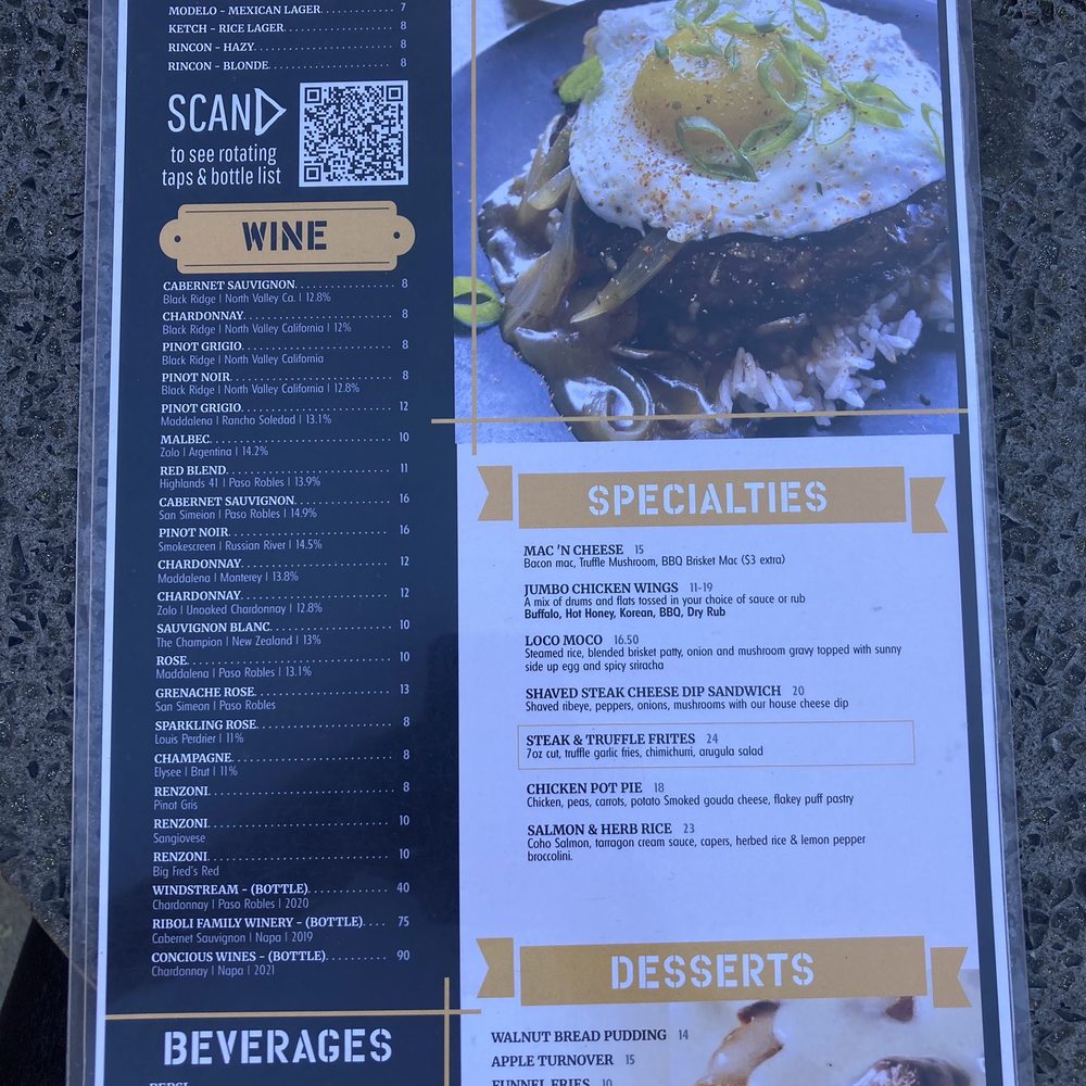 Ebullition Brew Works - Menu - Gastropubs Near Me - Temecula, California