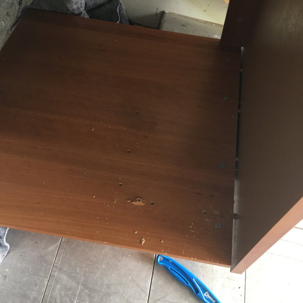 Desk damage Desk damage