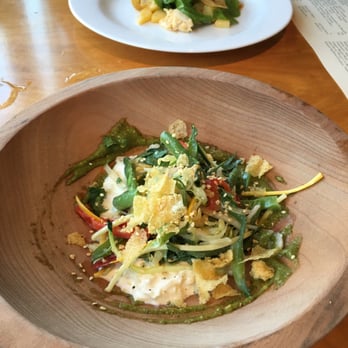 Alma - Summer Vegetable & Herb Salad with Burrata, salsa verde, lime, and hominy crisp. - Cafes Near Me - Minneapolis, Minnesota