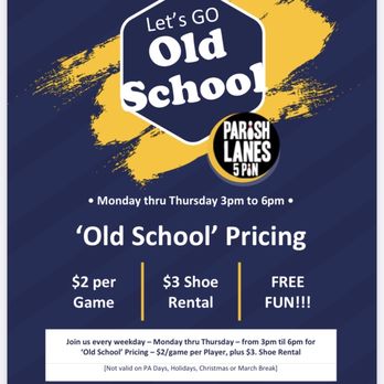 Parish Lanes - Weekday specials! - Bowling Near Me - Uxbridge, Ontario