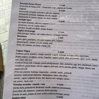 A Pié de Ma - Menu - Italian Near Me - Riomaggiore, SP
