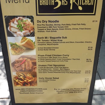 3 Brothers Kitchen - Menu as of May 2014 - Food Trucks Near Me 3 Brothers Kitchen - Menu as of May 2014 - Food Trucks Near Me