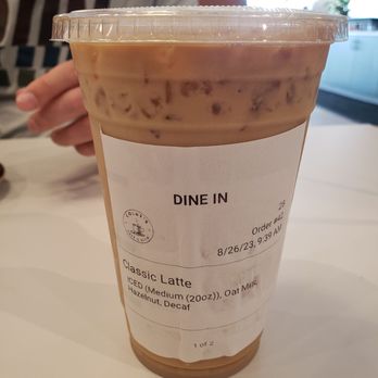Colby’s Cafe & Brew - Medium iced oatmilk late with decaf coffee and hazelnut syrup - Coffee & Tea Near Me - Whitehall, Michigan Colby’s Cafe & Brew - Medium iced oatmilk late with decaf coffee and hazelnut syrup - Coffee & Tea Near Me - Whitehall, Michigan