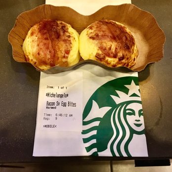 Starbucks - Bacon & Cheese Egg Bites - Coffee & Tea Near Me - Sacramento, California Starbucks - Bacon & Cheese Egg Bites - Coffee & Tea Near Me - Sacramento, California