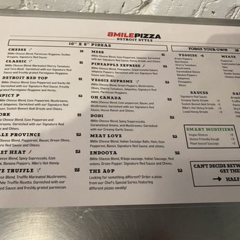 8Mile Detroit Style Pizza - The menu - Pizza Near Me - Toronto, Ontario