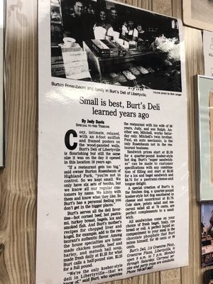 Menu photo 2 Burt's Deli Libertyville, IL Menu photo 2 Burt's Deli Libertyville, IL