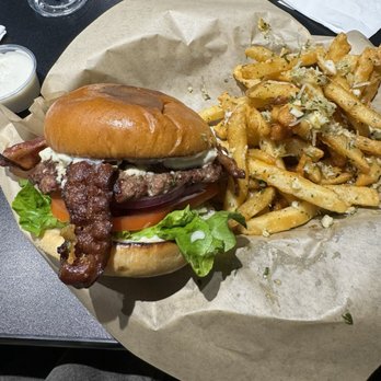 RH Pub & Grill - Blue caboose burger and garlic fries - Pubs Near Me - Brookings, Oregon RH Pub & Grill - Blue caboose burger and garlic fries - Pubs Near Me - Brookings, Oregon