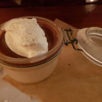 Salty Sow - I said I was too full for dessert and got this and it was a delicious custard with butterscotch - American Near Me - Austin, Texas Salty Sow - I said I was too full for dessert and got this and it was a delicious custard with butterscotch - American Near Me - Austin, Texas
