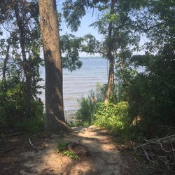 Spriggs Farm Park - The drop off down to the sandy launch