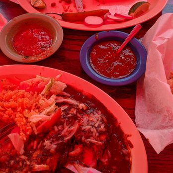 El Ruby Cafe - Enchiladas with Mole & Al Pastor Burrito. - Mexican Near Me - Glendale, California