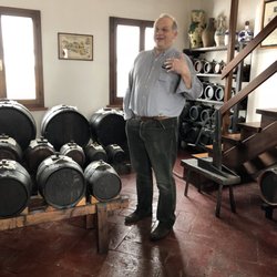 Acetaia Picci - Mr. Picci enthusiastically explaining the traditional balsamic vinegar making