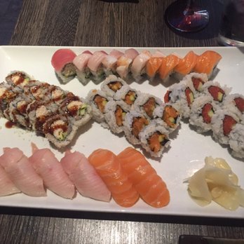 Sushiholic Arcadia - Rainbow roll, tootsie roll, spicy salmon roll, spicy tuna roll, yellowtail and salmon nigiri. - Sushi Bars Near Me - Phoenix, Arizona Sushiholic Arcadia - Rainbow roll, tootsie roll, spicy salmon roll, spicy tuna roll, yellowtail and salmon nigiri. - Sushi Bars Near Me - Phoenix, Arizona