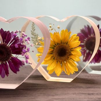 A Resin To Remember - Floral preservation flat bottom heart. - Floral Designers Near Me - Dallas, Georgia A Resin To Remember - Floral preservation flat bottom heart. - Floral Designers Near Me - Dallas, Georgia
