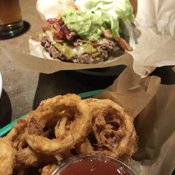 Empire Burger - Onion rings guac and bacon burger - Burgers Near Me - Breckenridge, Colorado