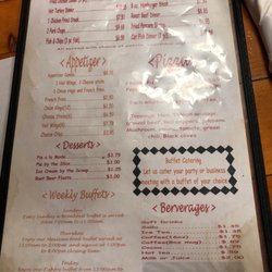 White Mountain Apache Restaurant - Menu as of 6/18/19