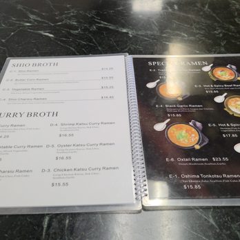 Oshima Ramen - Menu - Ramen Near Me - Honolulu, Hawaii