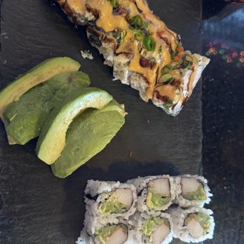 East Moon Asian Bistro - Kamikaze roll and California roll with side avocado - Asian Fusion Near Me - Bowie, Maryland