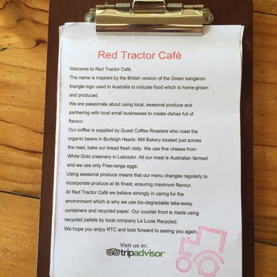 Menu photo 1 Red Tractor Cafe Paradise Point, QLD