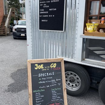 Joe on the Go - a sign for specials - Coffee & Tea Near Me - Strasburg, Pennsylvania Joe on the Go - a sign for specials - Coffee & Tea Near Me - Strasburg, Pennsylvania