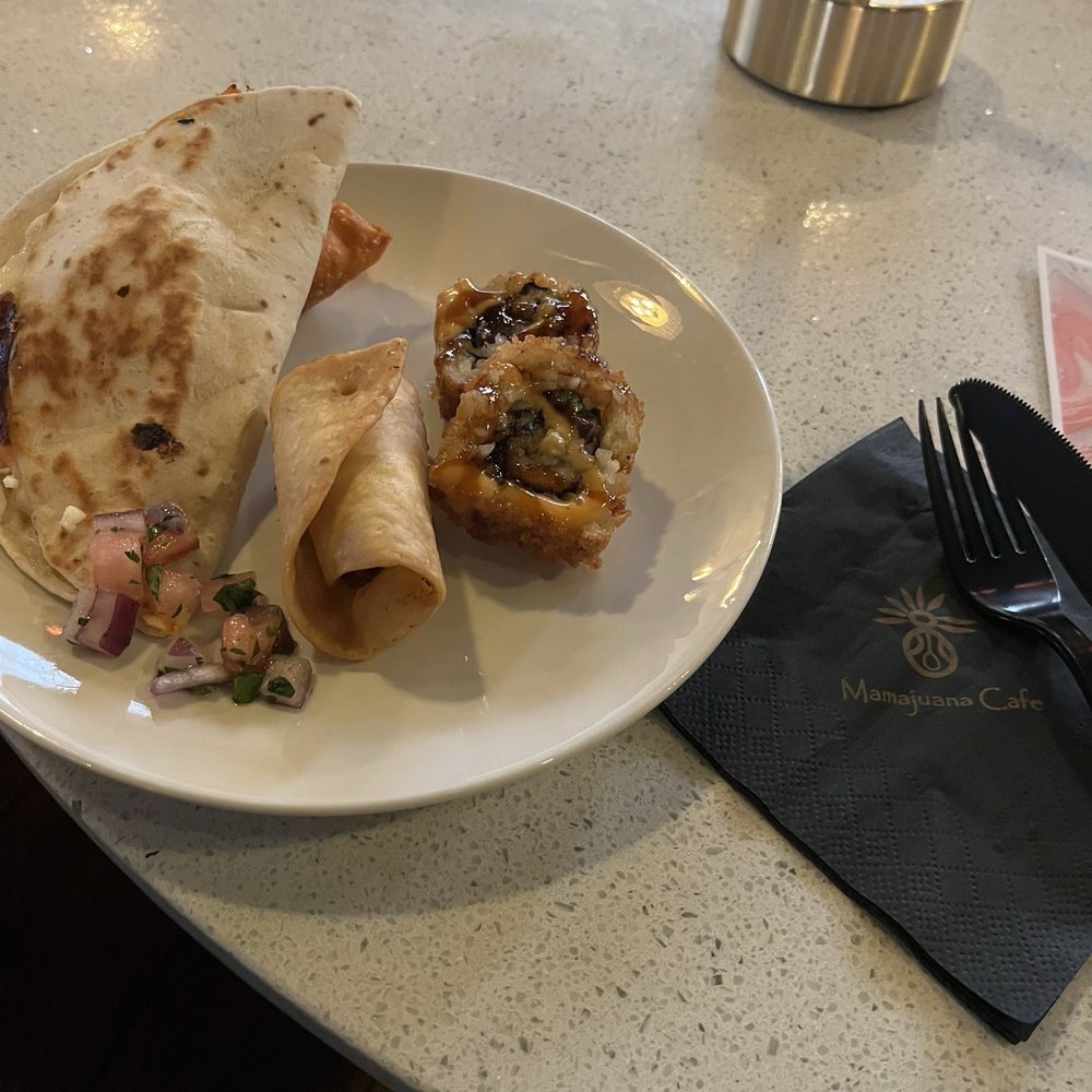 Mamajuana - Appetizers: quesadilla, taquito, and sushi - Latin American Near Me - Philadelphia, Pennsylvania