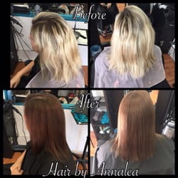 Blonde to natural brown. Love it