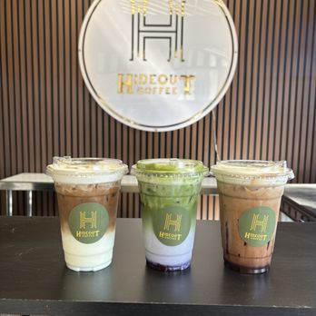 Hideout Coffee - Blueberry matcha , pistachio latte cream top , - Coffee & Tea Near Me - Los Angeles, California